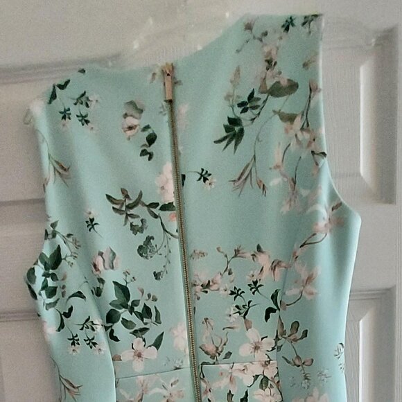 Calvin Klein Round Neck Sheath Dress Seafoam Green Sz 12 NEW w/Tags - Picture 5 of 14